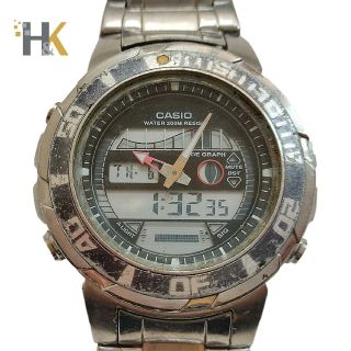 Vintage Casio Mdv - 701 (5027) Dual Time Wr 200m Japan Mvt Quartz Watch