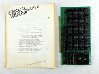 Vintage Advanced Microcomputer Logos I Board S - 100 Altair Imsai Poly88 Computer
