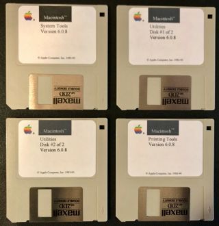 Macintosh System 6.  0.  8 4 Disk Set / On Classic Macintosh Home Computers