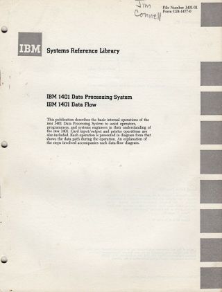 Vintage Rare: Ibm 1401 Data Flow