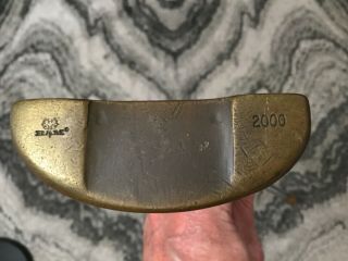 Vintage Ram Accubar 2000 Brass Putter Rh 34.  5” Putter Grip