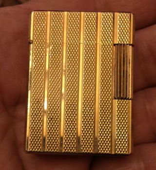 Vintage Rare St.  Dupont Gold Plated Ligne1 Small Size Made In France