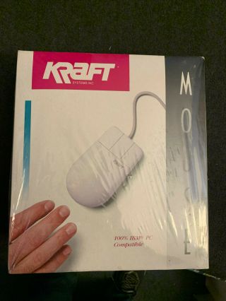 Vintage Kraft 3 Button Mouse Ibm Compatible