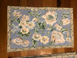 Set Of 6 Vintage Style Floral Pattern Dining Table Mats Cotton