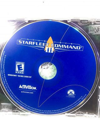 Star Trek Starfleet Command Iii 3 Pc Game Disc W/ Cd Serial Key Vintage Computer