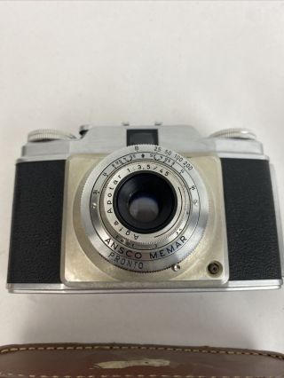 Vintage Ansco Memar Pronto 35mm Film Camera AGFA Apotar f/3.  5 45mm 3