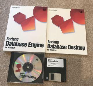 Borland Database Engine 2.  0 For Windows With Cd - Rom And 3.  5” Media