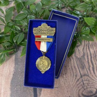 Vintage Nra National Rifle Association Junior Championship Ribbon Medal 3.  75 "