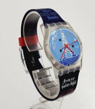 Rare,  Unique Unisex Vintage 1997 Swiss Watch Swatch " La Tour Eiffel "