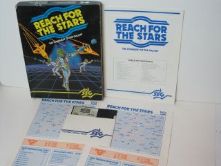 Vintage Software Game Apple Ii Iie Iic Iigs Reach For The Stars Boxed Version