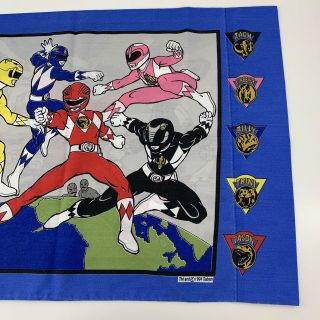 Mighty Morphin Power Rangers 1994 Saban Vintage Pillow Case Sham Blue Set Of 2