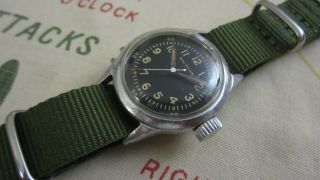 Military Case - Ww2 Waltham A - 11 Military Watch With Hack