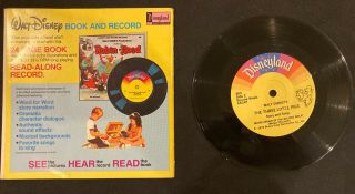 Vintage Disney’s The Three Little Pigs Book and Record 33 RPM 2