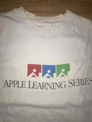 Vintage Apple Computer T - Shirt " Apple Learning Series " - Steve Jobs - 