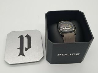 Police Men ' s Grey Rubber Strap Watch 93542AEU/02A 2