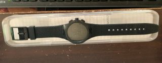 Swatch Piege Chronograph Black Silicone Date Watch 42mm