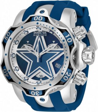 Invicta With Tags Nfl Dallas Cowboys 33069 Men’s Watch Swiss Quartz 52.  5mm