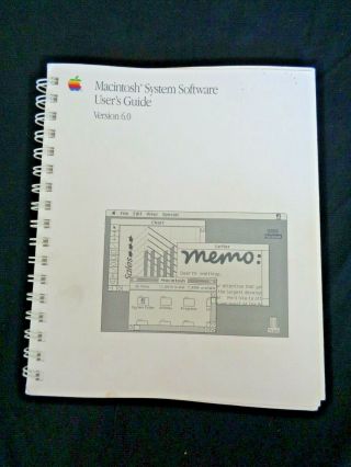 1988 Apple Computer Macintosh System Software User 
