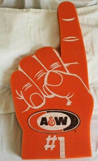 Vintage A&w Root Beer Foam Hand Sportsweekend 1 22 Inches Long