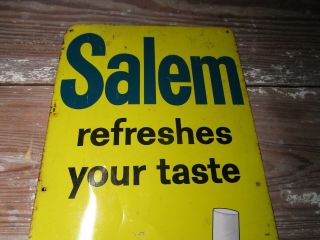 RARE Vintage Salem Cigarettes Advertising Tin Tacker Sign Authentic 2