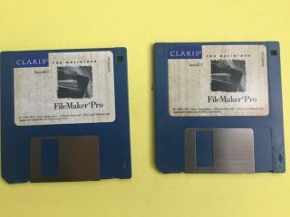 Claris Filemaker Pro For Macintosh 3.  5 Floppy 3 Disks 1995