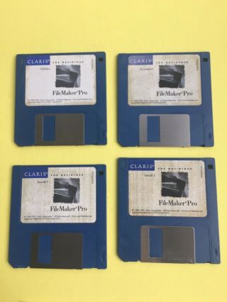 Claris Filemaker Pro For Macintosh 3.  5 Floppy 3 Disks 1995 3