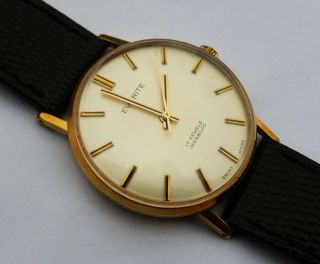 Vintage Gents Swiss Made Gold Plated Everite Watch C1970s