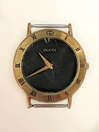 Gucci Gold Plated Quartz Watch 3000.  2.  M Men 