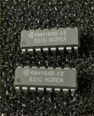 Nos Samsung Chips Km6164b - 12 64k X 1 120ns Dram Memory 25pc In Tube