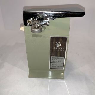 Vintage Mcm General Electric Can Opener With Knife Sharpener Avocado Green