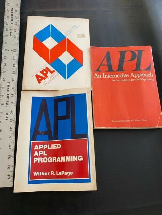 3 Vintage 1970’s Apl Computer Programming Books