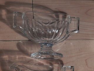 Vintage Heisey,  Clear,  Footed Cream and Sugar - 3 2