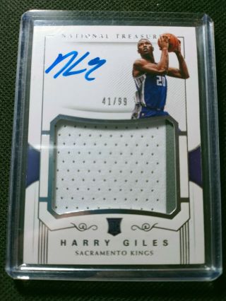 Harry Giles 2017 - 18 Panini National Treasures Rc Auto Patch Rpa Rookie 41/99 Hot