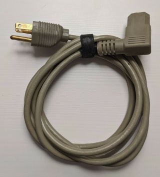 Vintage Apple Computer Logo Macintosh Power Cord Electricord Made In Usa Beige