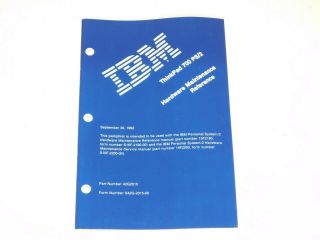 Vtg 1992 Ibm Thinkpad 700 Ps/2 Laptop Pc Computer Hardware Maintenance Reference