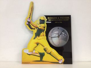 Vintage Benson & Hedges.  Test & World Series Cricket 1973 - 1996 Battery Clock 122