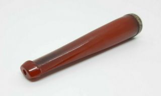 Antique Cherry Amber Faturan Bakelite Cigarette Holder/Pipe 8.  4 Grams. 2