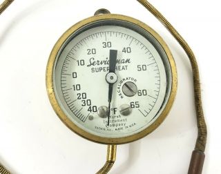 Vintage Marsh Instrument Serviceman Superheat Probe Thermometer Solid Brass 3