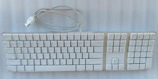 Apple Keyboard Clear Plastic Usb Wired Vintage Rare Mac Wired White Numeric
