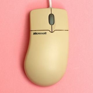 Vintage Microsoft Intellimouse 1.  2a Ps/2 Computer Mouse W/ Roller Ball (beige)