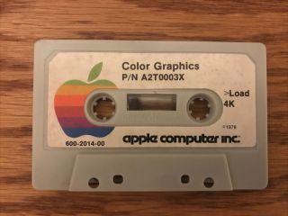 Apple II software cassette tape - vintage Steve Jobs Apple Computer Inc. 2