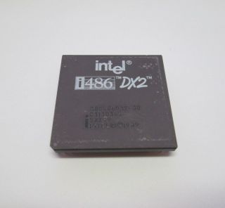 Vintage Intel I486 Dx2 - 66 A80486dx2 - 66 Cpu Processor Sx911 I66