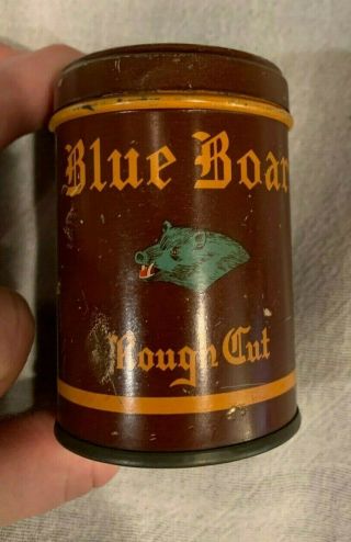 Vintage Blue Boar Rough Cut Tobacco Tin 3 ".  Tin Only