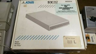 Vintage Atari Sx212 Home Computer Modem Ibm - Compatible W/ Box