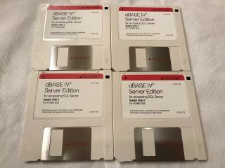 Ashton - Tate dBASE IV Server Edition For PC/MS DOS (8 3.  5” Floppy Disks) 2