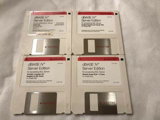 Ashton - Tate dBASE IV Server Edition For PC/MS DOS (8 3.  5” Floppy Disks) 3