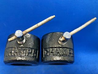 Vintage Champs (champion) Olympic Barbell Collars Weight Plates 2” Weights 10lb