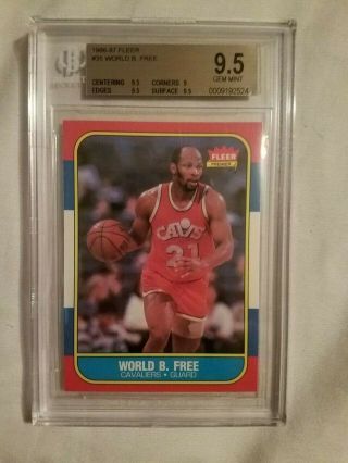 1986 Fleer Basketball World B 35 Bgs 9.  5