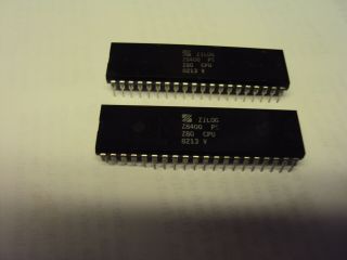 2 - Zilog Z80 Z - 80 Cpu Chip Older Stock Ic.
