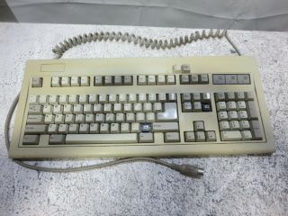 Chicony Kb - 5181 Vtg Mechanical Keyboard W/at Cable & White Alps Switches Parts